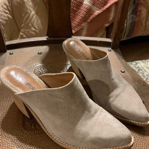 Jeffrey Campbell suede mules